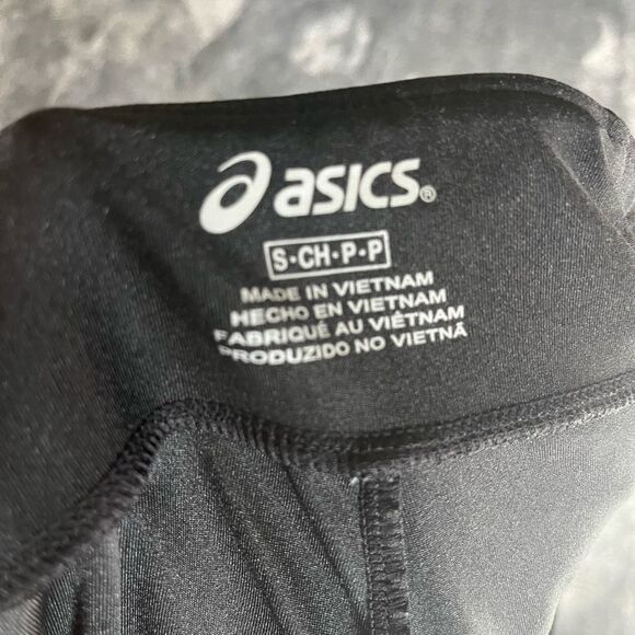 ASICS Women's Sz S Black Cropped Capri Athletic Leggings - Picture 4 of 4